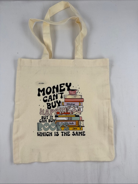 Hand Crafted Handbags - Hand Crafted Cream Book-Print Tote Bag